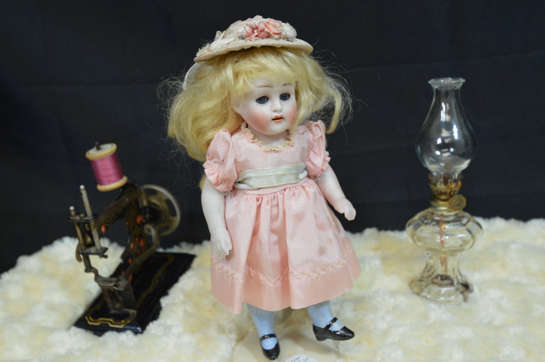 7 3/4" Antique Stiff Neck All Bisque Doll (1 of 7)