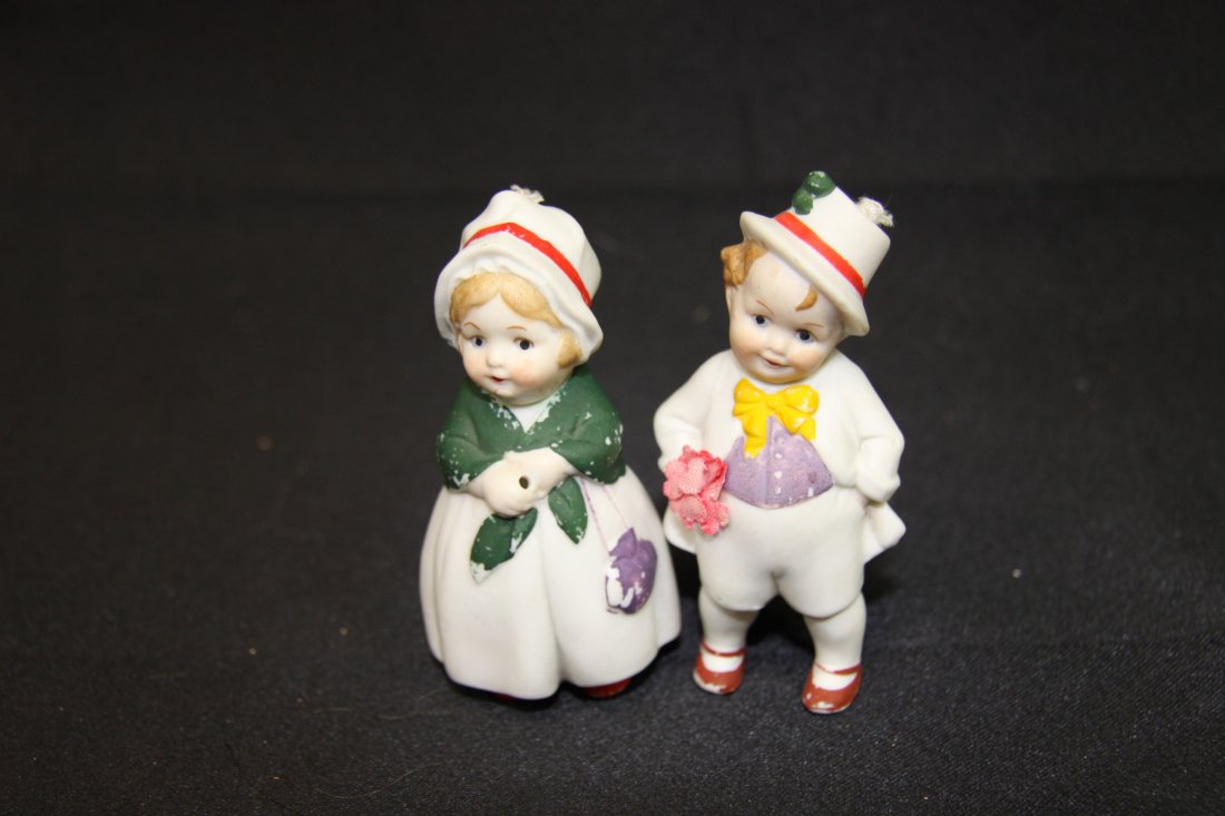 Lot of Twin Boy and Girl Bisque German Figurines (1 of 3)