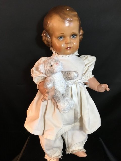20" Unmarked Composition Doll (1 of 7)
