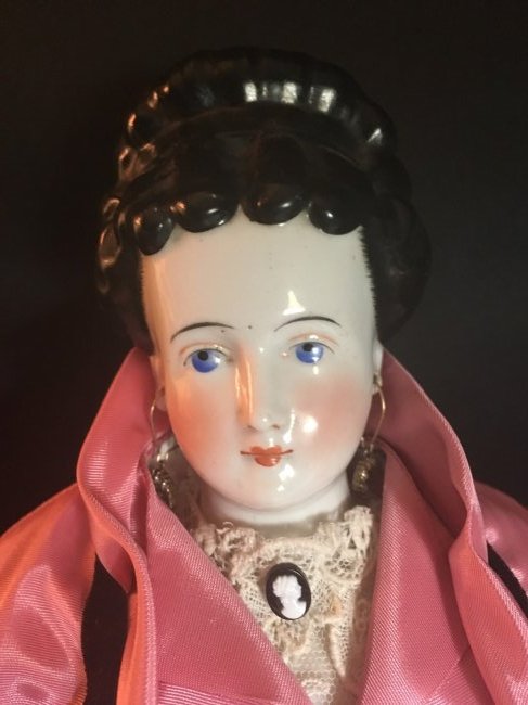 1880's Antique China Bonnet Head w Original Body (1 of 9)