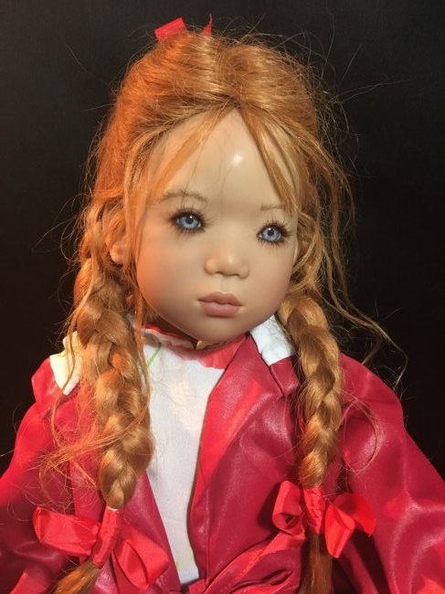 German Artist Doll by ~ Annette Himstedt ~: ~ RUNI ~ German artist doll by Annette Himstedt. All original in nice condition, she was part of the collection from the year 2000. She was only made for two years. Human red auburn hair and original 