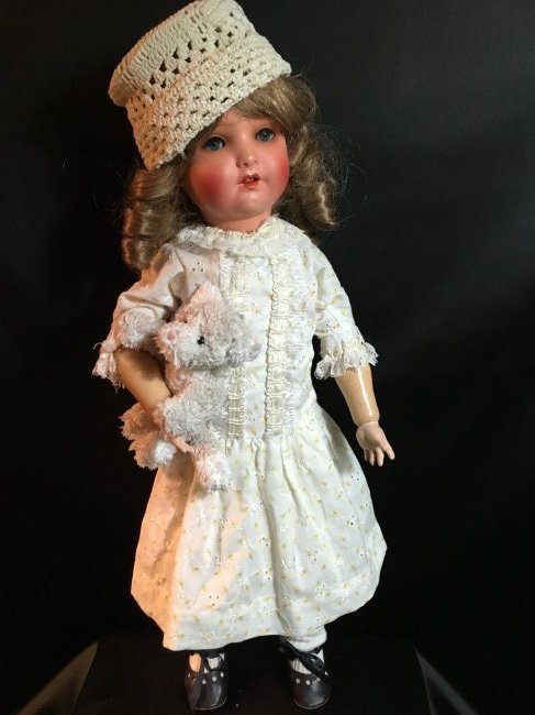 19 1/2" Antique Bisque Head Doll (1 of 7)