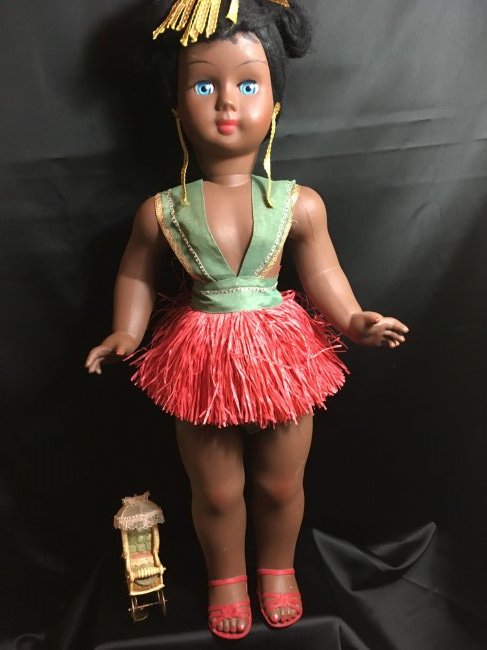 Unique 27" All Original Black Doll ~Made in Italy ~ (1 of 6)