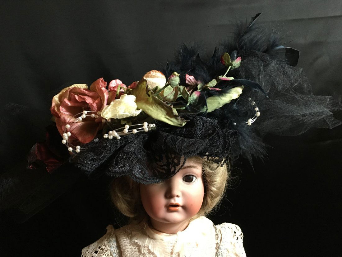 Antique Styled Elaborately Decorated Doll Hat (1 of 4)