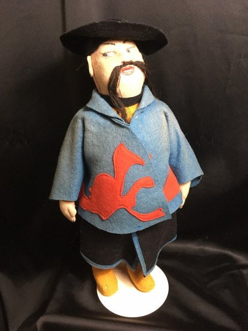 Rare 15" Rotund Chinese Gentleman Lenci Doll (1 of 8)