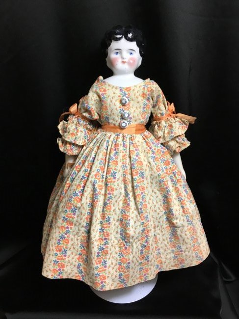 14 1/2" Antique Low Brow China Head (1 of 7)