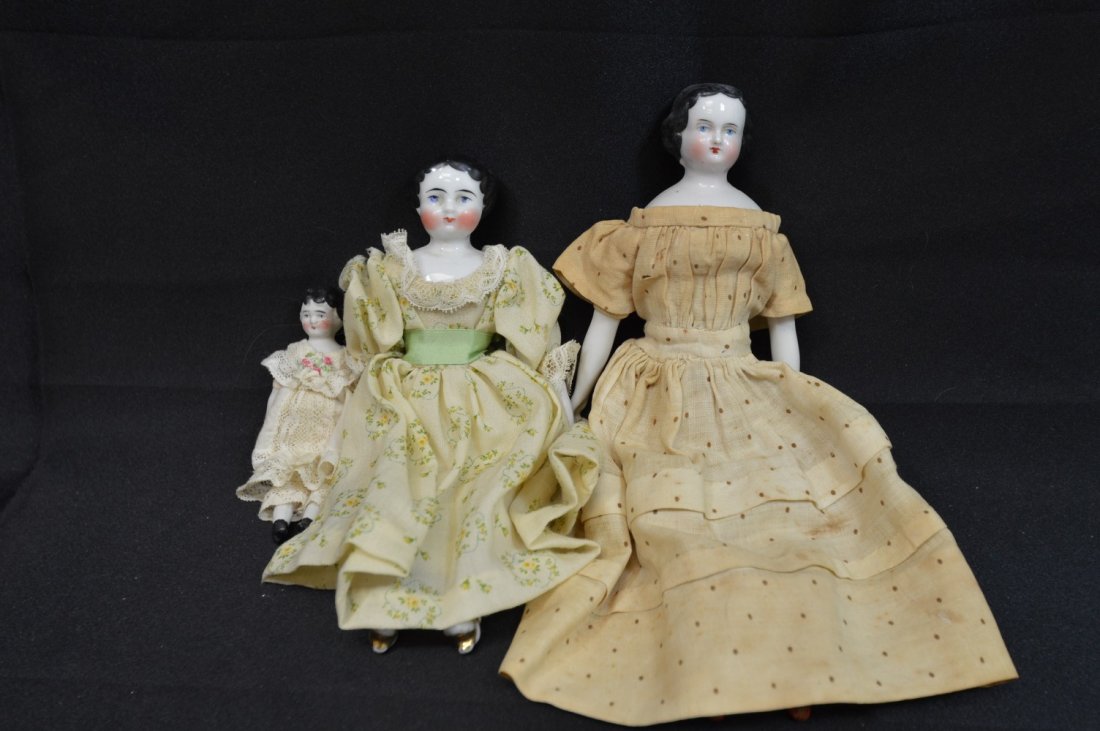 Lot of 3 Antique China Head Dolls (1 of 3)