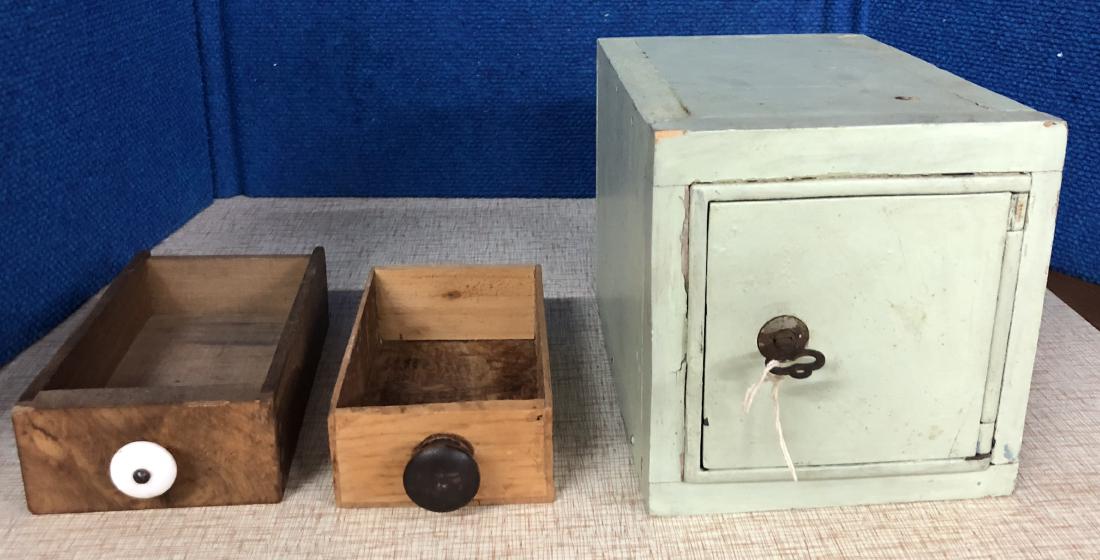 Vintage Safe Deposit Box with wooden insert (1 of 2)