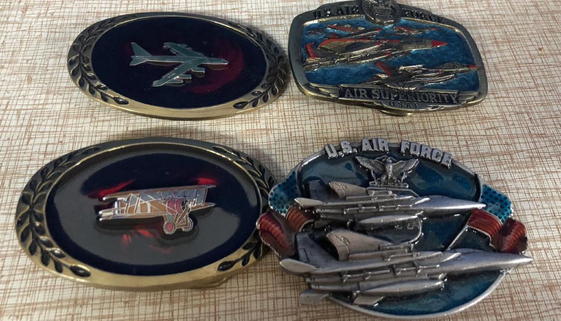 Four Vintage Aviation Theme Belt Buckles (1 of 2)