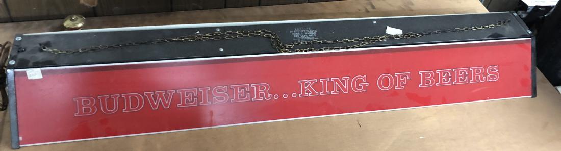 Retro Budweiser "King of Beers" Pool Table Light: Original pool table light in working condition 48.5" Length