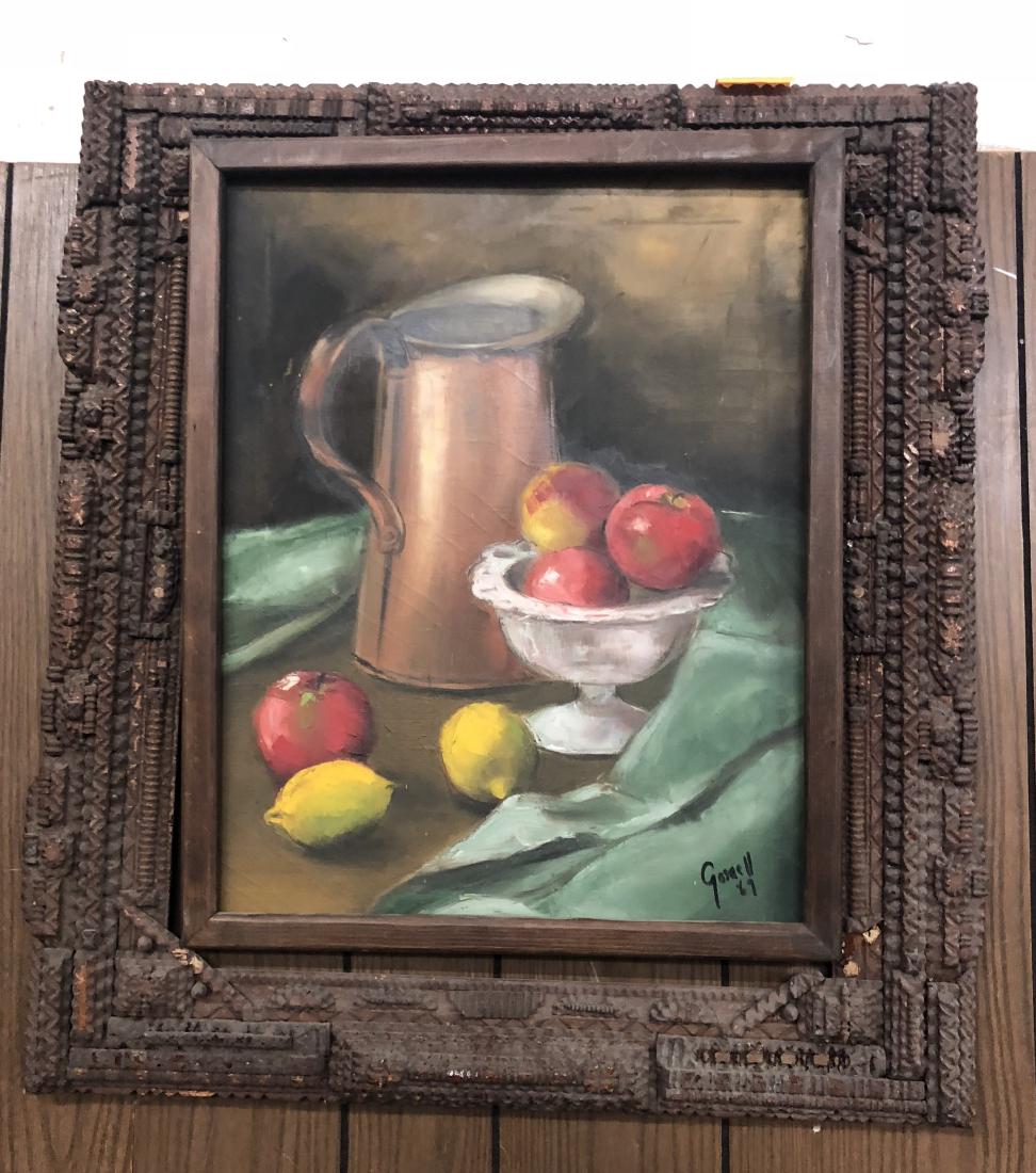 Vintage Custom Framed Oil on canvas singed Gosnell (1 of 1)