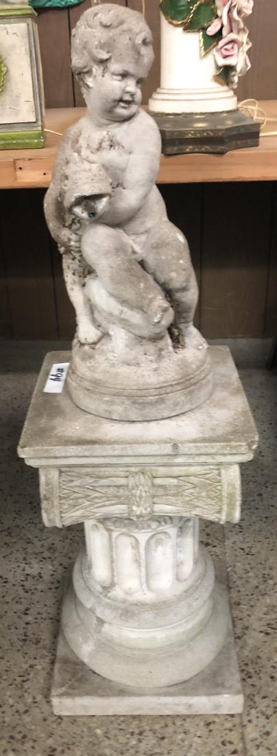 Concrete Pedestal with statue - LOCAL PICKUP ONLY! (1 of 1)