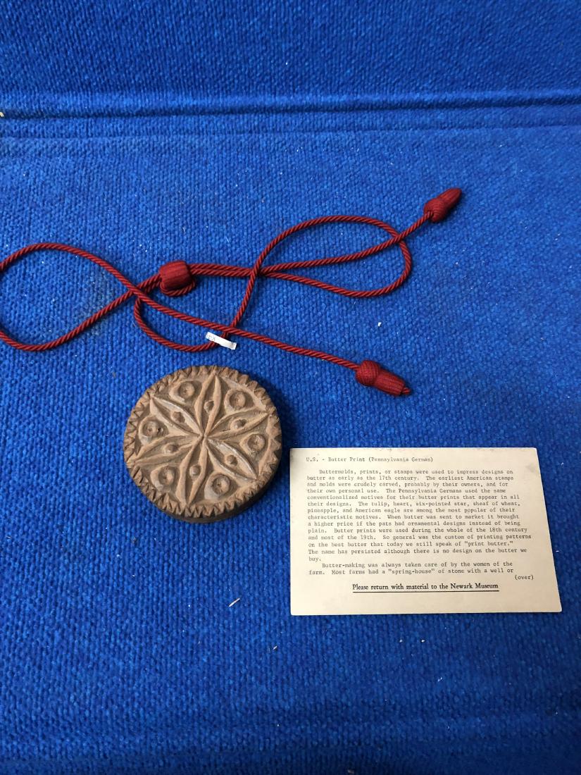 Primitive Pennsylvania Dutch Butter Press and Lanyard (1 of 1)