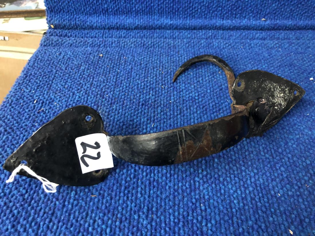Antique Door Handle: Door pull handle measuring 9.5" in length.