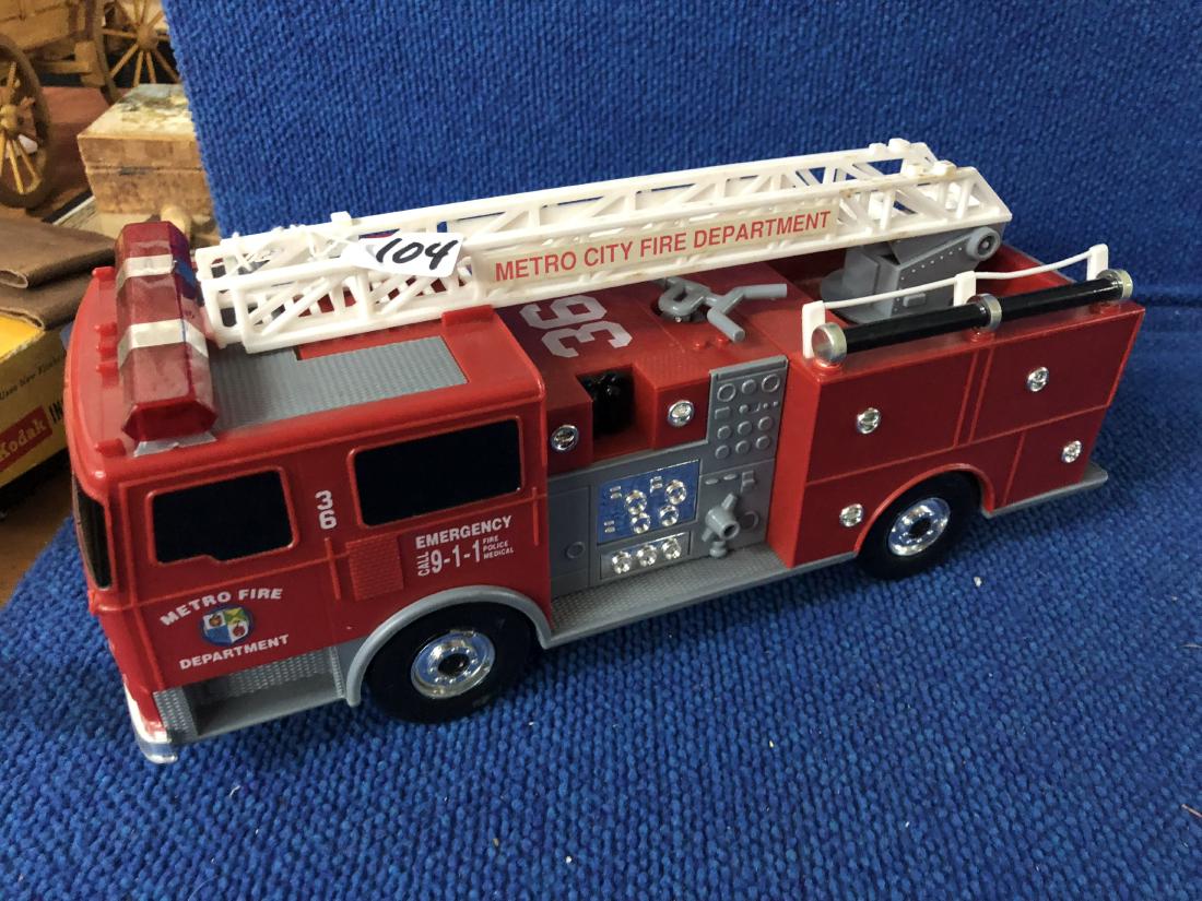 metro city fire department toy truck