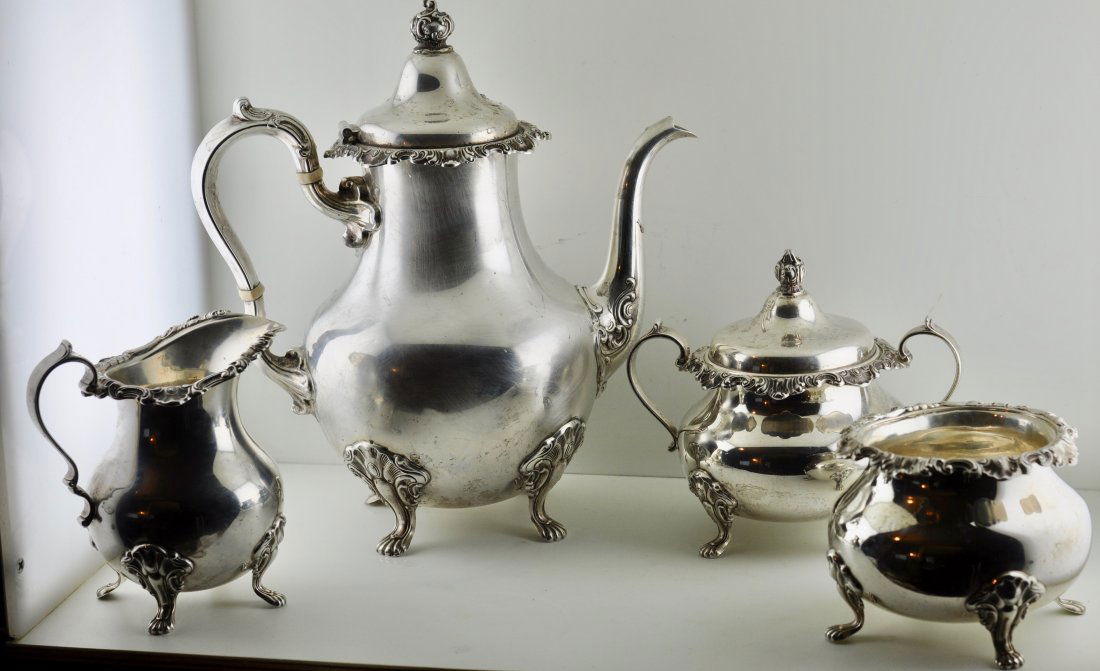 Gorham Sterling 5 piece Strasbourg Pattern Coffee Set (1 of 2)
