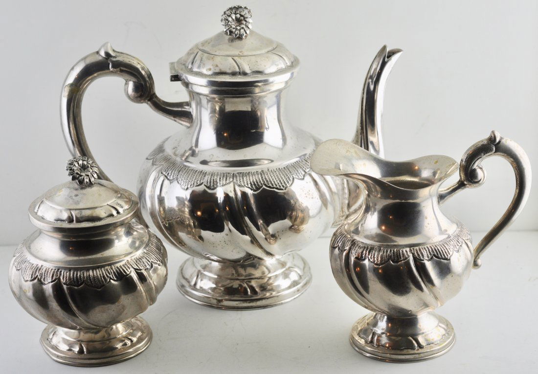 Continental 800 silver Tea Set (1 of 2)