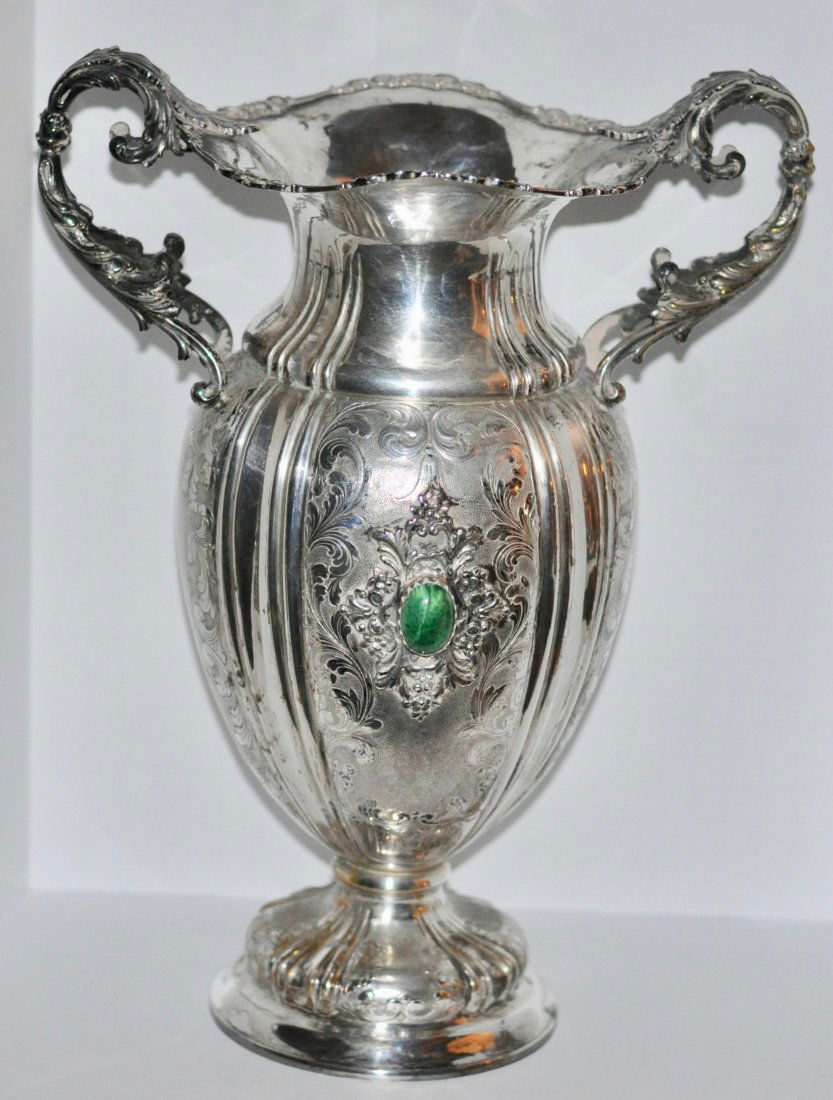 Magnificent Jeweled Continental 800 Silver Vase (1 of 1)