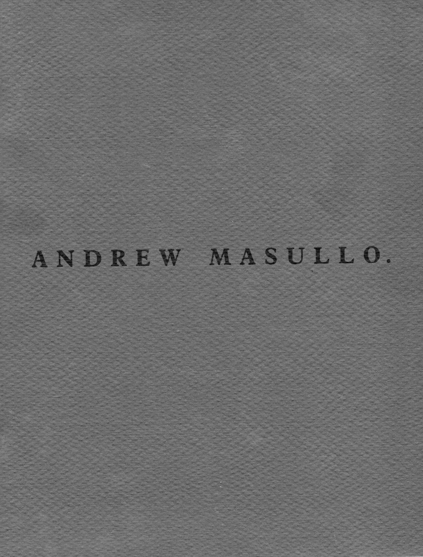 ANDREW MASULLO 06 THROUGH 29 APRIL 1989 FICTION/NONFICT (1 of 2)
