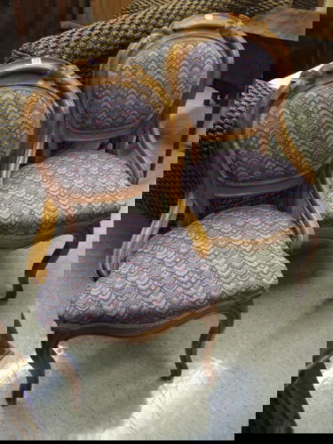 A PAIR OF VICTORIAN BALLOON-BACK SIDE CHAIRS, Ame: A PAIR OF VICTORIAN BALLOON-BACK SIDE CHAIRS, American Rococo Revival, c. 1860, the pair with matching carved and molded walnut frames and recent upholstery.