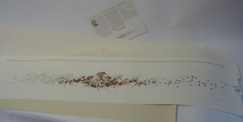 BEV DOOLITTLE (California, 20th century) Color li: BEV DOOLITTLE (California, 20th century) Color lithograph titled "When the Wind Had Wings" 9 in. by 48 1/2 in. Signed by the artist in pencil l.r. & numbered. With documentation in its original folder