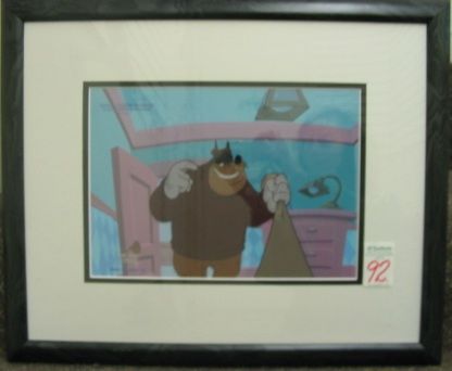 AN ORIGINAL PRODUCTION CEL from Walt Disney Televi: AN ORIGINAL PRODUCTION CEL from Walt Disney Televisions animated cartoon shorts, "Disney's Mickey Mouse Works". This cel used in the making of the episode "Pluto vs. The Watchdog". 12 1/4 in. by 8 3/4