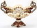 787: A VICTORIAN MAJOLICA CENTER PIECE, hand painted un