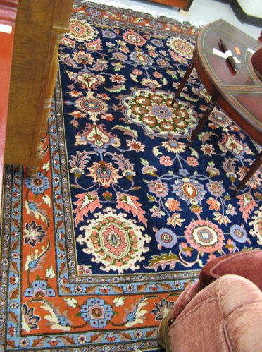 PERSIAN ARDEBIL CARPET, floral and floral medalli