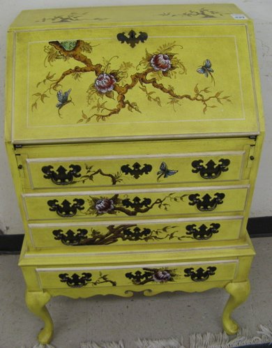 QUEEN ANNE STYLE SLANT-FRONT WRITING DESK, Maddox