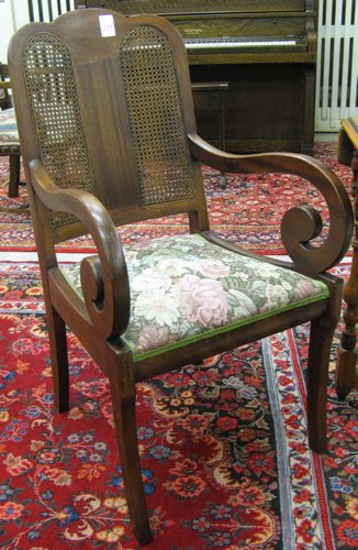 TWO EMPIRE STYLE ARMCHAIRS, American, first quart