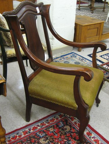 TWO EMPIRE STYLE ARMCHAIRS, American, first quart - 2