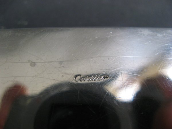 CARTIER SILVER PLATED CARD BOX AND STERLING PEN, the - 3