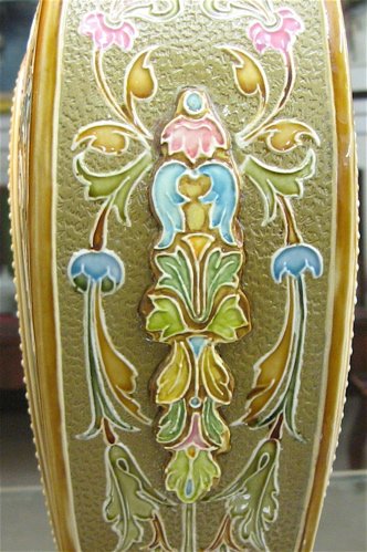 METTLACH MONUMENTAL VASE, having shouldered ovifo - 5