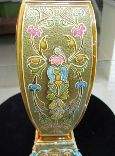METTLACH MONUMENTAL VASE, having shouldered ovifo - 7