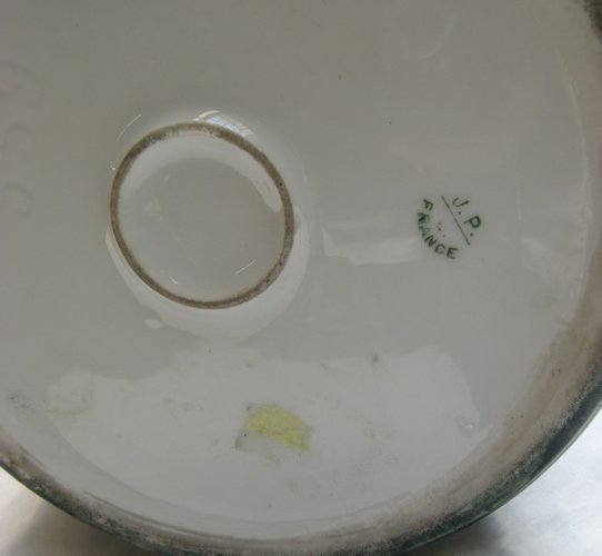 TWO J. PUILLOT FRENCH PORCELAIN PITCHERS, hand pa - 3