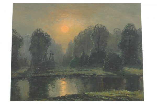 VIKTOR KORECKI OIL ON CANVAS (Polish, 1890-1980) 