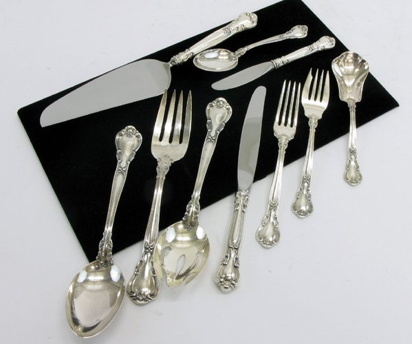 AMERICAN GORHAM STERLING SILVER FLATWARE SET, 64 p - 2