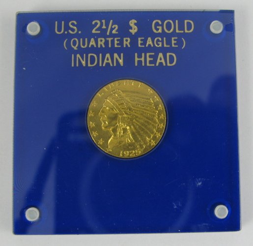 U.S. TWO AND ONE-HALF DOLLAR GOLD COIN, Indian head