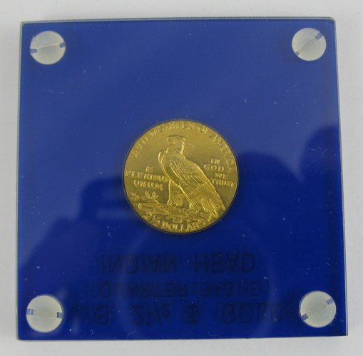 U.S. TWO AND ONE-HALF DOLLAR GOLD COIN, Indian head - 2
