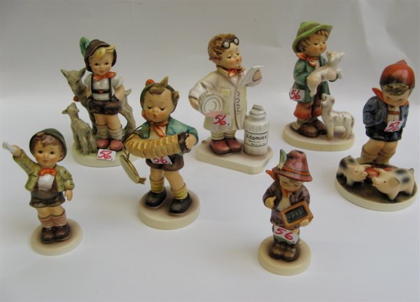 GROUP OF 7 GERMAN HUMMEL BOY FIGURES: "Little Pha