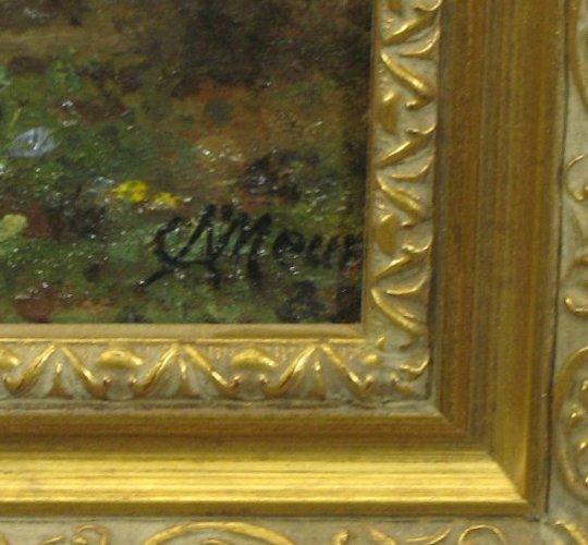 CHARLES ALFRED MEURER OIL ON MASONITE (Ohio, 1865 - 2
