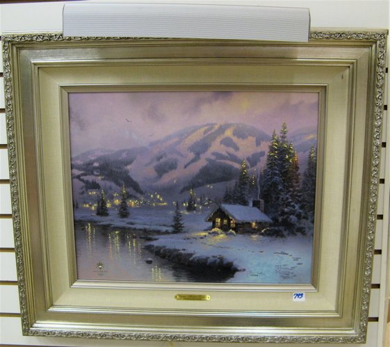THOMAS KINKADE LIMITED EDITION COLOR PRINT embell