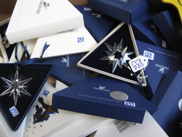 SWAROVSKI AUSTRIAN CRYSTAL CHRISTMAS ORNAMENTS, 1 - 2