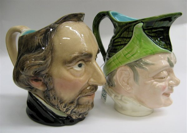 TWO SARREQUEMINES FRANCE CHARACTER JUGS, includin - 2