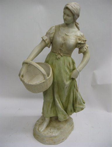 BOHEMIAN ART POTTERY FIGURE in the manner of Roya