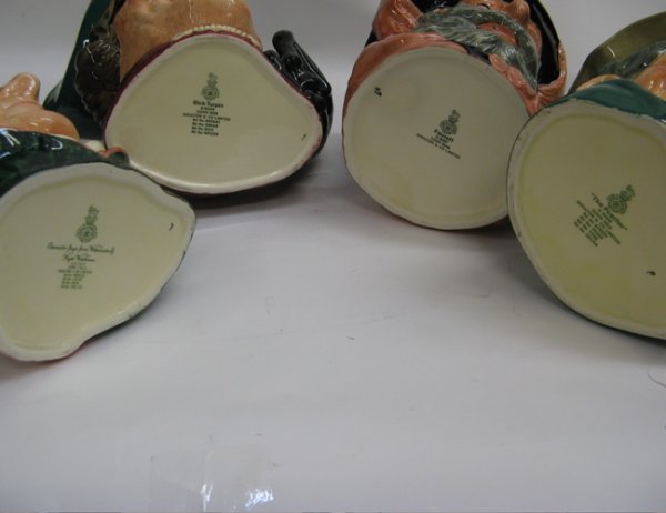 FOUR ENGLISH ROYAL DOULTON CHARACTER JUGS, large s - 2