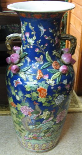 LARGE PAIR OF CHINESE PORCELAIN FLOOR VASES, each