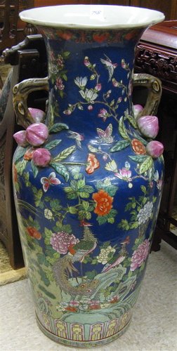 LARGE PAIR OF CHINESE PORCELAIN FLOOR VASES, each - 2