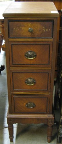 FEDERAL STYLE MAHOGANY LINGERIE CHEST ON STAND, A