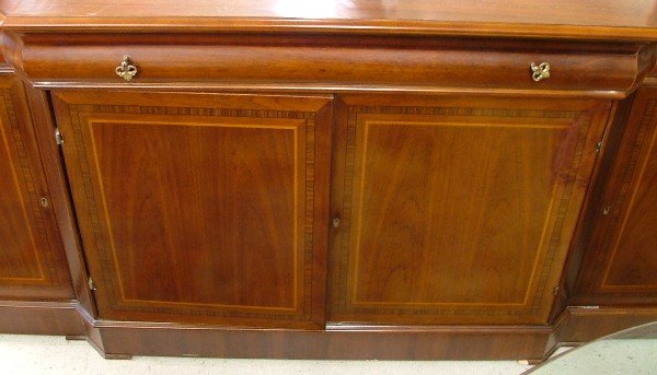 FEDERAL STYLE MAHOGANY BREAKFRONT BUFFET, having t - 2